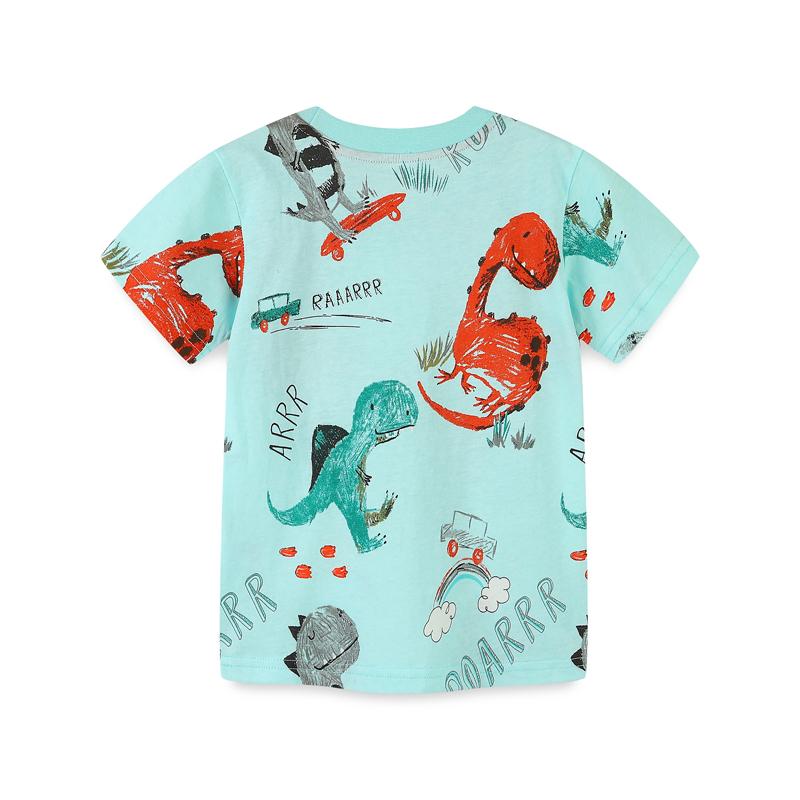 Little Maven New Summer Tops Children's Clothing T-shirts Cartoon Dinosaurs Fashion Infant Baby Boys Kids Clothes