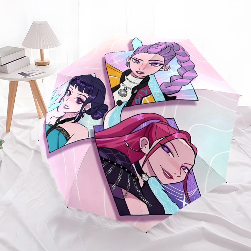 1pc KPop Demon Hunters6 Umbrella, Sun Protection, And UV Shielding. It Has Eight Sturdy Ribs for Outdoor Use And Perfect Gift