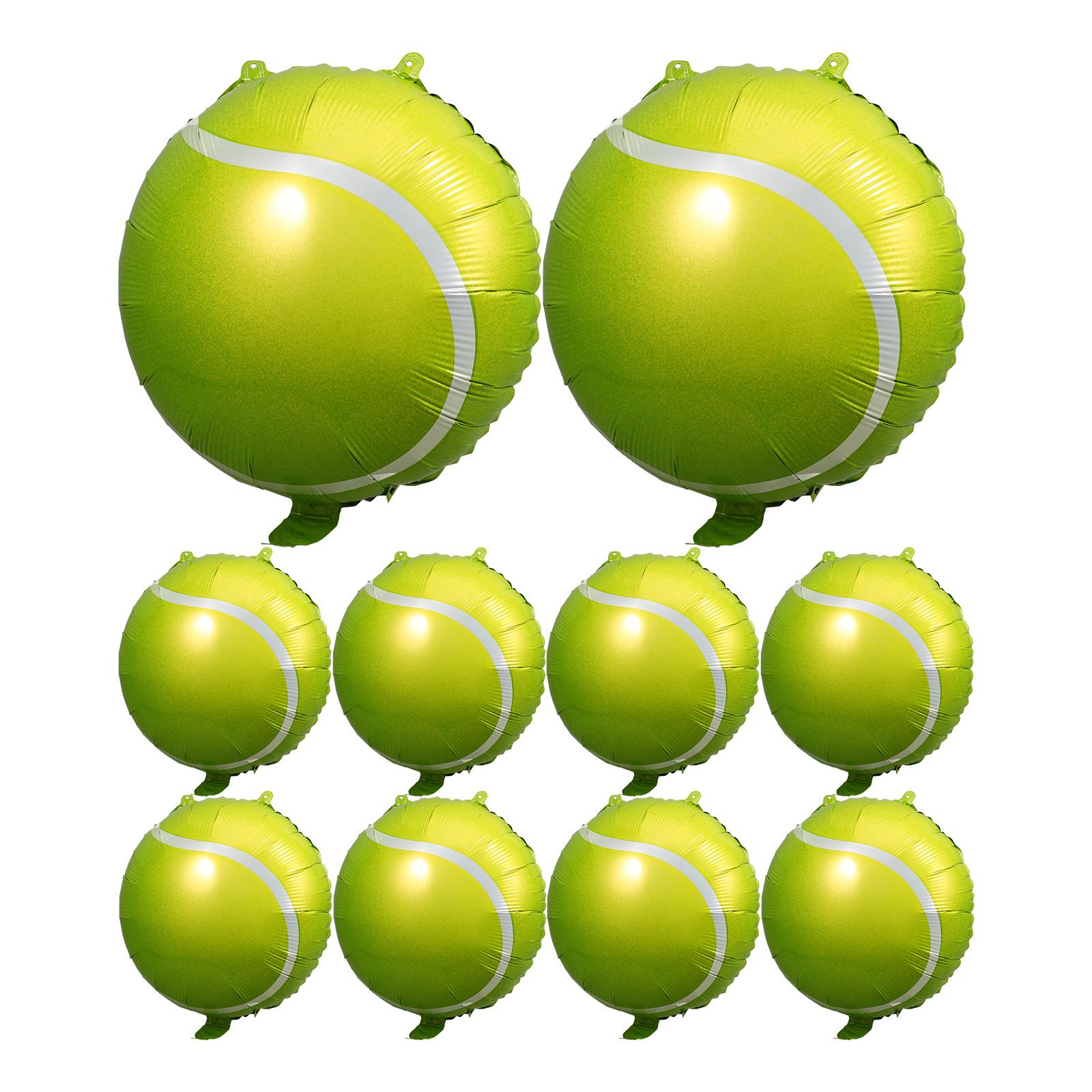 

10 Pcs Inflatable Tennis Balloons Birthday Party Decorations Baby Balloons 45.00X45.00X0.01CM зелений