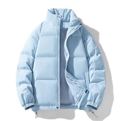 Žieminis storintas laisvas medvilne dygsniuotas švarkas Poros vienspalviai duonos drabužiai ir medvilne dygsniuoti drabužiai