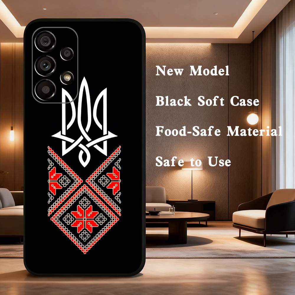 

Ukraine Ukrainian National Emblem For Samsung Galaxy A53,31,52,72,41,22,73,32,71,Note,J7,8,9,5G Soft Black Silicone Phone Case SamsungNote10