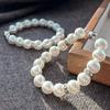 Vintage High-Gloss Cold White Artificial Crystal Pearl Bracelet Bracelet.