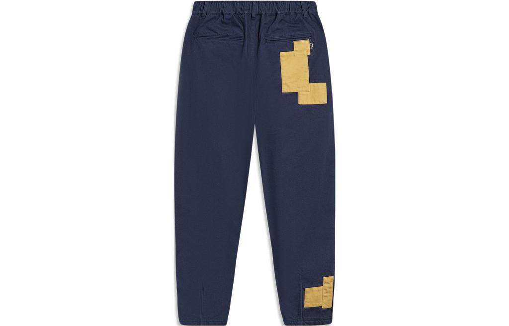 Li Ning Casual Pants Men's Dark Ship Blue Moderate Straight Fit Pants AKXT699-1