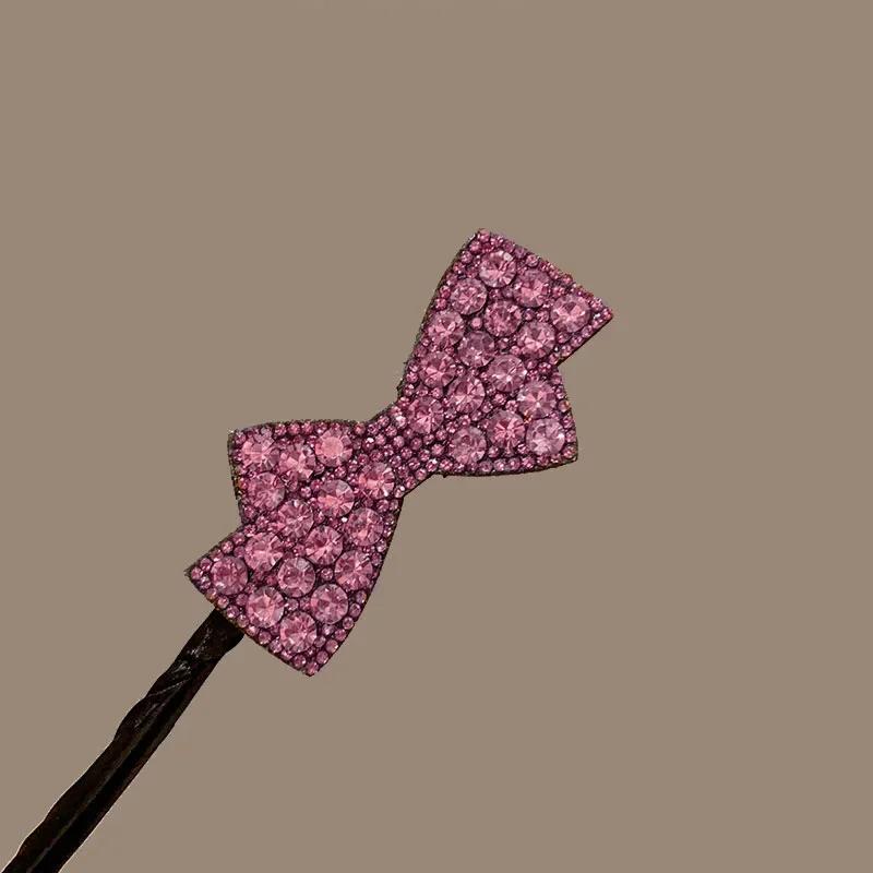 Rhinestone Star Hair Pin Flower Bud Head Bun Maker Bow Pearl Magic Bun Maker Lazy Hair Dish Artifact Women Hair Styling Braiders