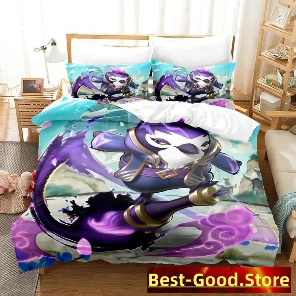 3D Game Teamfight Tactics Bedding Set Single Twin Full Queen King Size Bed Set Adult Kid Bedroom Duvetcover Sets Home Textiles