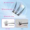 Natural Self-adhesive False Eyelashes 36 Clusters Single Cluster Lazy Glue-free False Eyelashes LC C Curled 10-13 Mm