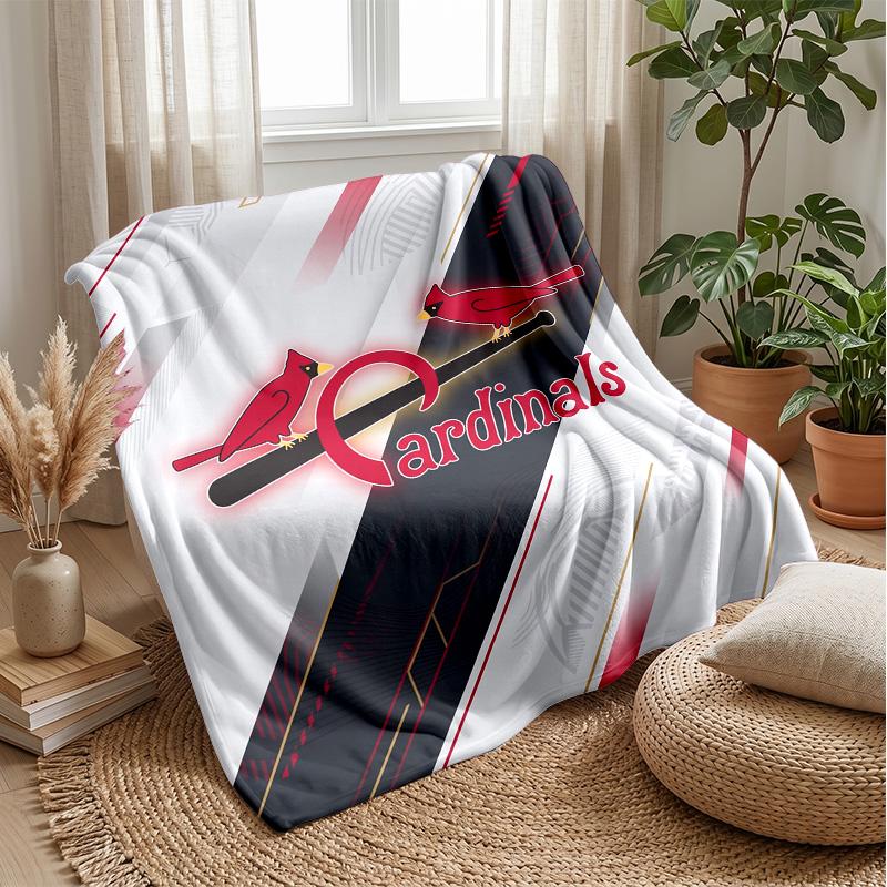 St. Louis Cardinals Flannel Fleece Blanket Cozy Warm Throw Blanket For Couch Bed Travel All Season Use
