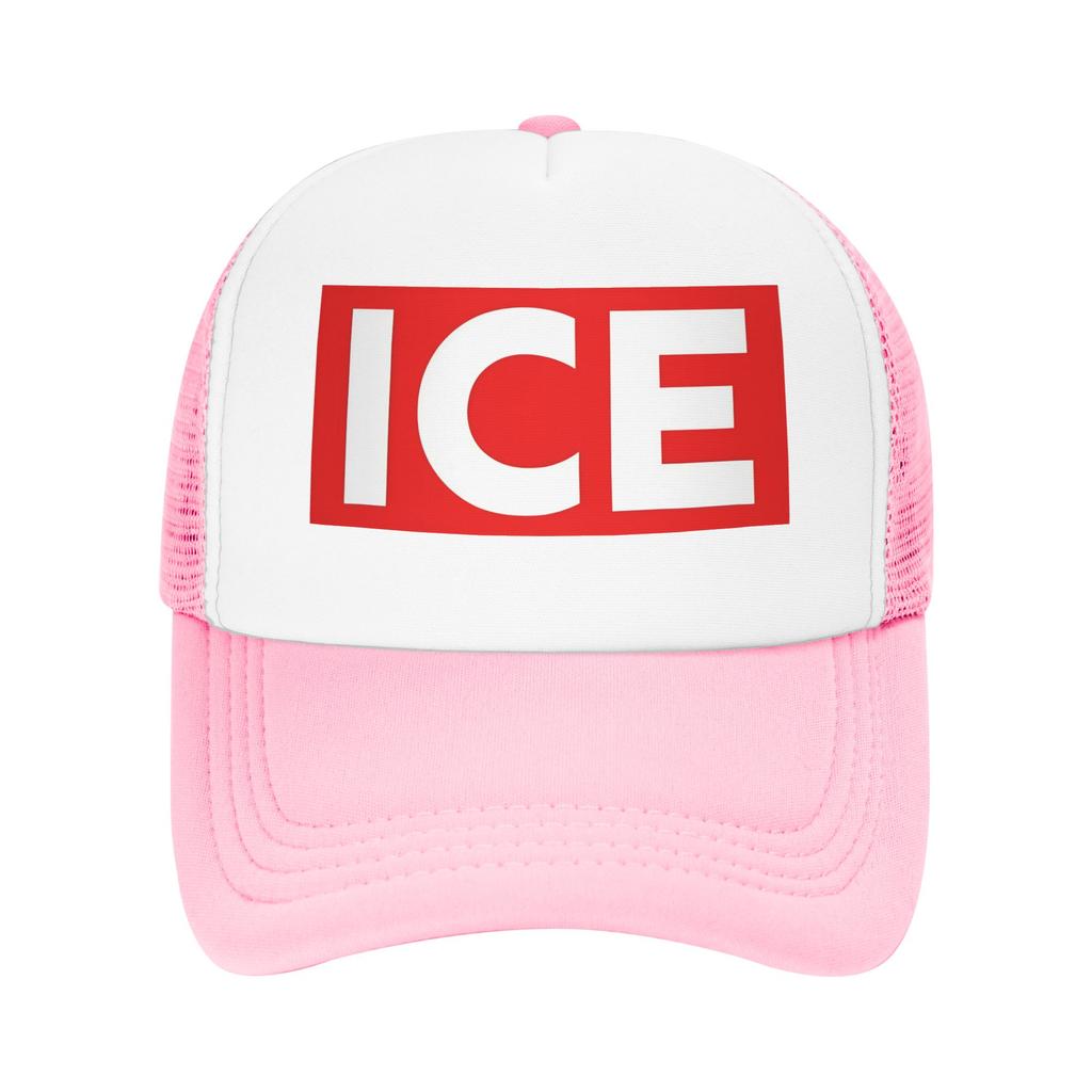 ICE Red Stop Sign Abolish ICE Protest Mesh Sun Hats Sport High Quality Baseball Caps Men Women Casual Design Trucker Hat