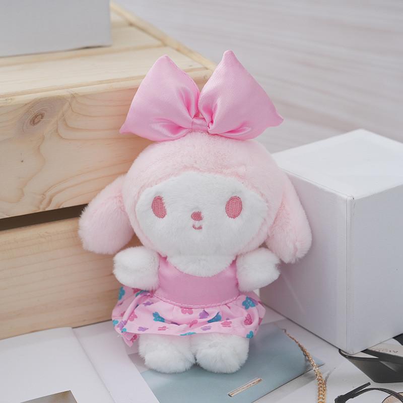 Adorable Sanrio Melody Plush Keychain Soft Kt Cat Doll Cute Backpack Charm Gift Melody