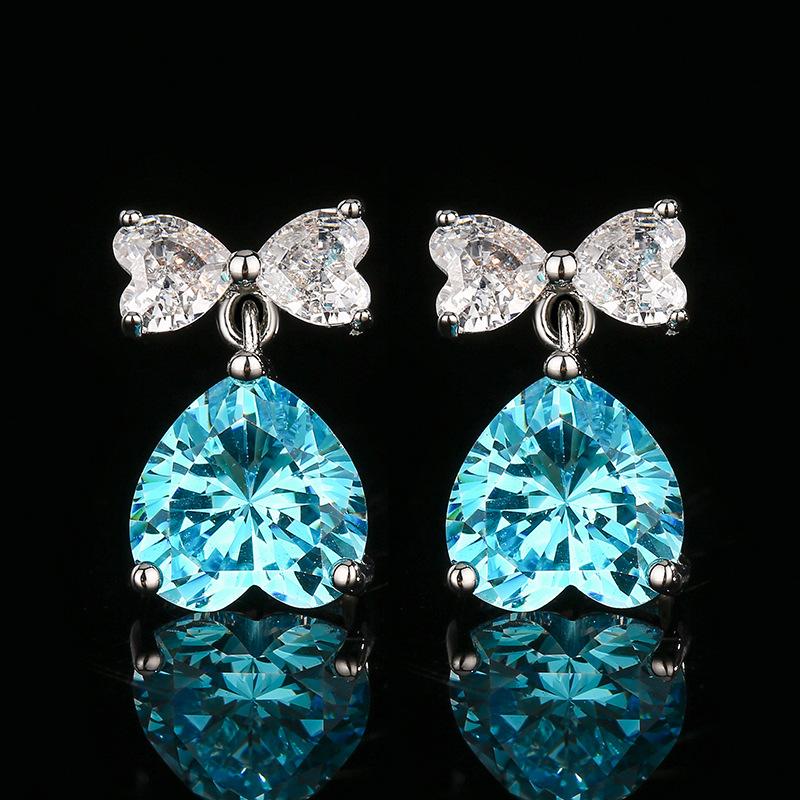 

Accessories Earrings Heart Parra Green Treasure Needle Women S Sweet Stud Earrings