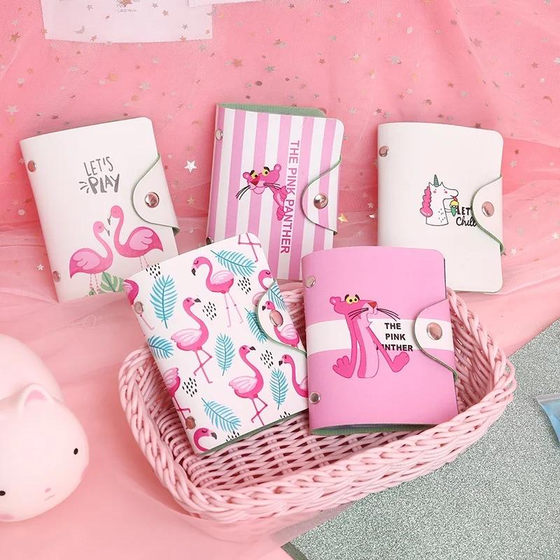 New PU Leather Function 20 Bits Card Case Business Card Holder Men Women Credit Passport Card Bag Fashion Cartoon Art Pattern