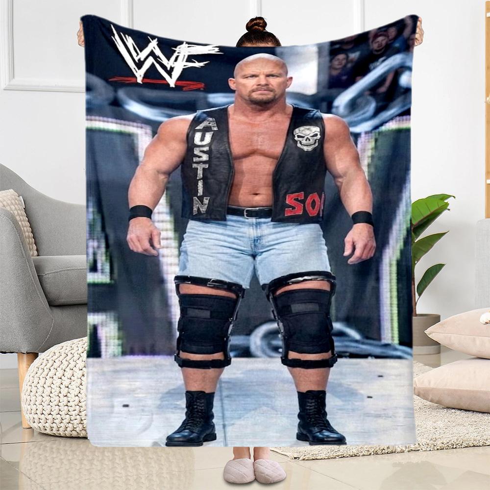 Stone Cold Steve Austin2 Blankets are suitable for living rooms,making them an ideal choice for outdoor travel and gifts.