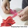 2pcs Tape Dispenser Cutter Paper Roll Holder Clip Wrap Tabletop Gift Wrapping Tool Christmas New Year Holiday Arts Crafts Tools