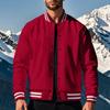 Heren Retro Baseballjack Losse Pasvorm Opstaande Kraag Casual Enkelrijdig Knoopsluiting