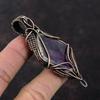 Super 23 Amethyst Anhänger Kupferdraht gewickelter Anhänger Einzigartiger Anhänger Edelstein Kupferschmuck Handgefertigter Anhänger Geschenk für Ihn Drahtwickelschmuck