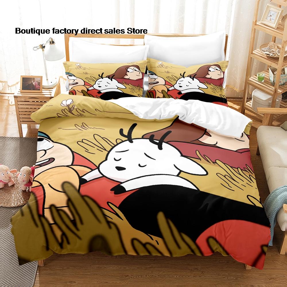 3D Printed Hilda The Series Bedding Set Duvet Cover Pillowcase For Kids Bedroom Decor Twin Full Queen King Size Bed Linen