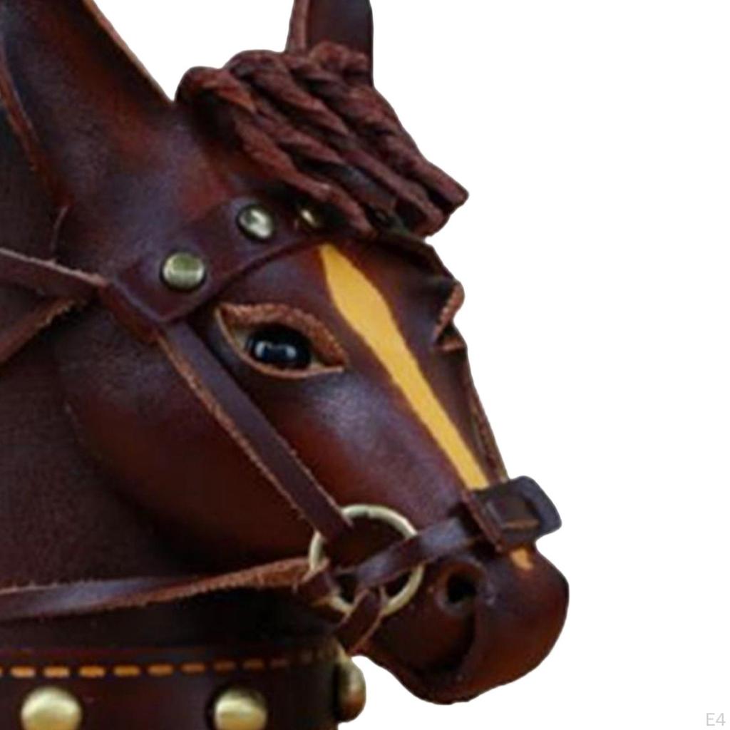 Süßer Stiftehalter Schreibtischornament Mittelstück Multifunktionale Figuren PU-Leder Pferd Bleistift