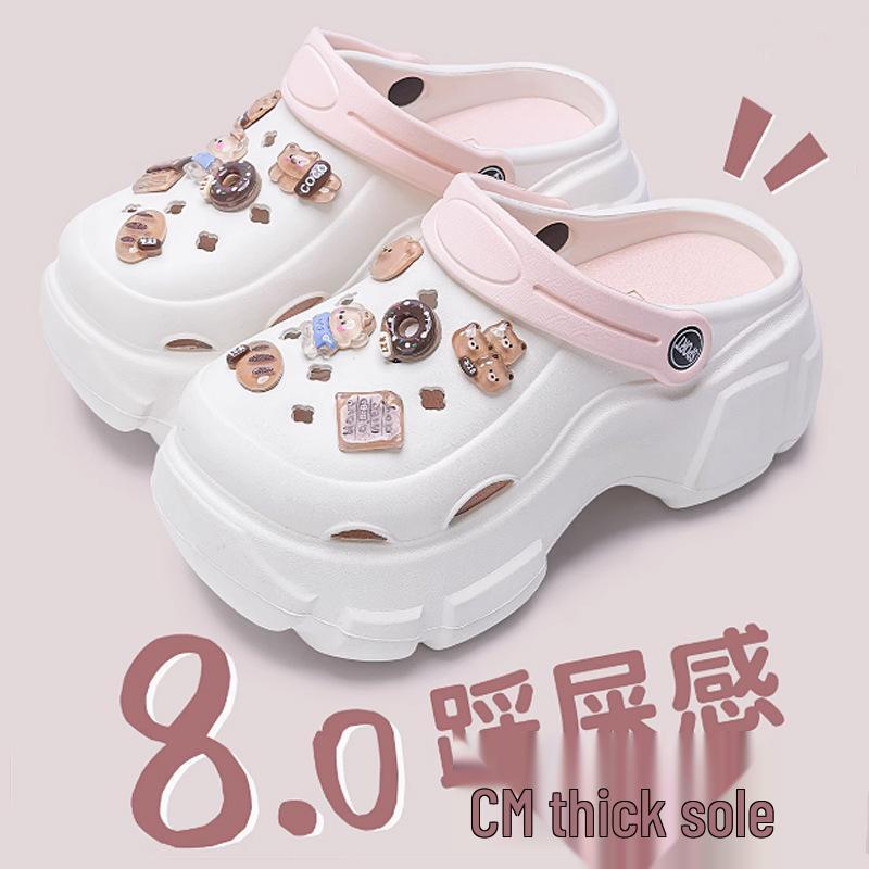 Sandales EVA à Talons Hauts pour Femmes - Semelle Épaisse 8CM Chaussures de Plage d'Été