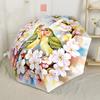 Floral Bird Garden Scene Compact Travel Automatic Umbrella Compact & Durable 8-Rib Design Lightweight for Outdoor Daily Use Stylish Accessory