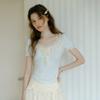 CEST MOIDEW Cest_Lace Ribbon Puff Sleeve Blouse
