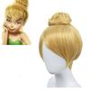Fata Campanellino Campanellino Parrucca Cosplay Ragazza alla Moda Chignon Dorato Capelli Sintetici Maschera Festival Festa Parrucca Intera Vendita all'Ingrosso