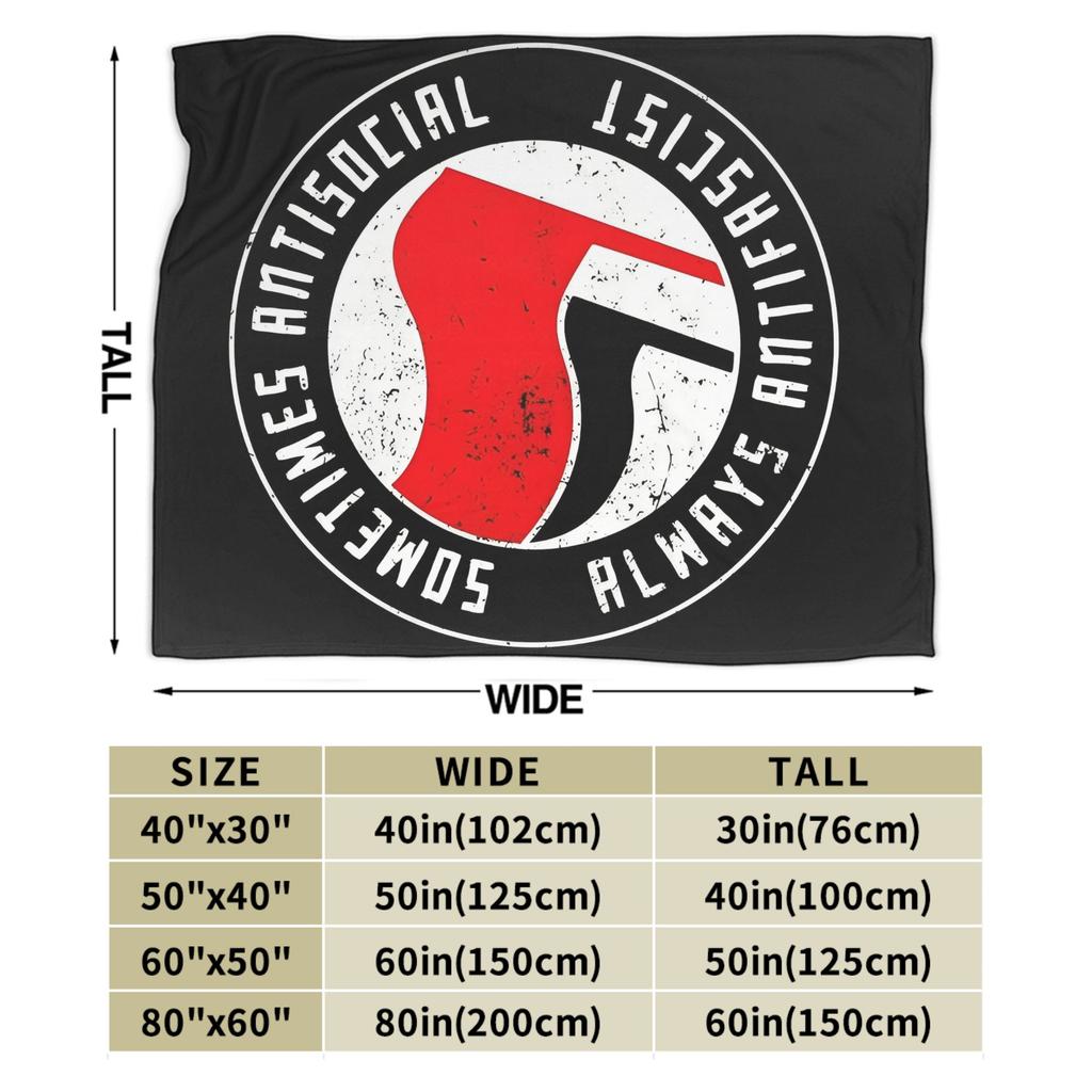 Antifaschistische Aktion Weiche Decken Camping Plüsch Überwurfdecke Flauschige Couch Sessel Flanell Tagesdecke Sofa Bettbezug