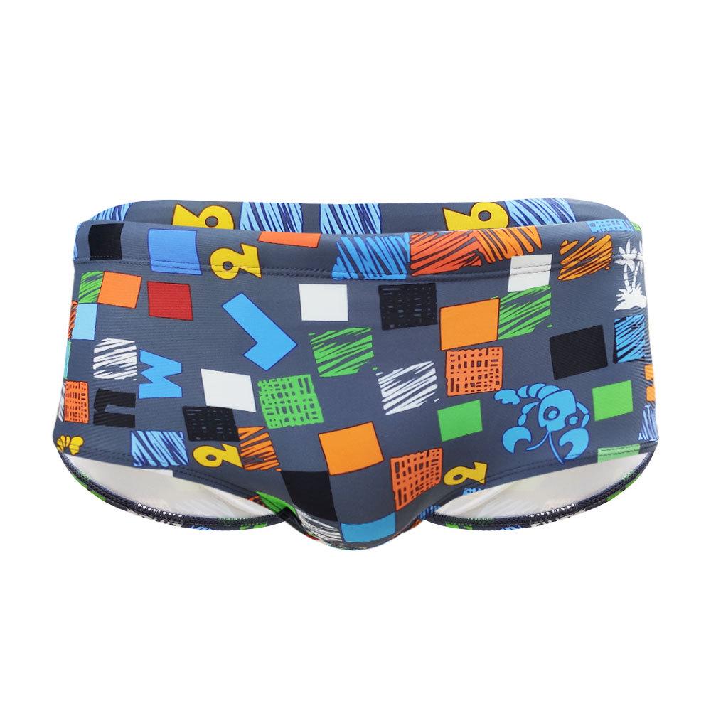 UXH Herren Europäische & Amerikanische Handbemalte Graffiti Low-Rise Badehose: Sexy Lässige Strandshorts