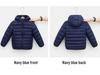Autumn/Winter Solid Color Hooded Children's Down Cotton Jacket - Lightweight and Warm for Boys & Girls.