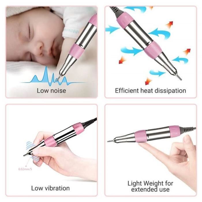 MelodySusie Professional Nail Drill - 30,000 RPM - 6 In 1 - Powerful, Quiet and Vibration-Free