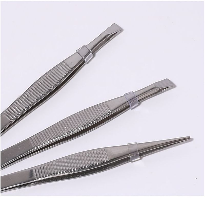 magrinta - Set of 3: Stainless Steel Eyebrow Tweezers (Various Designs)