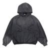 Mens Oversized Hoodie With Gradient Dye Deconstructed Patchwork Design Fleece-Lined Cotton Sweatshirt Winter