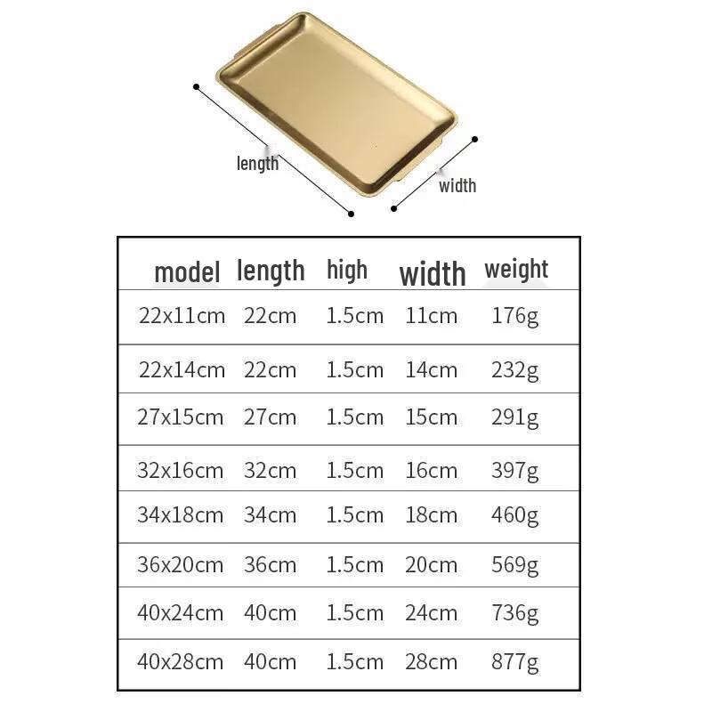 Wutuo Rectangular Gold Stainless Steel Roasting Pan