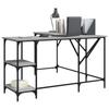 VidaXL Bureau, Table d'Ordinateur avec Étagères, Bureau d'Ordinateur avec Pieds, Table d'Écriture Chambre, Industriel, 837590
