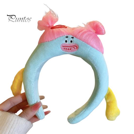 

Мультяшный плюшевый ободок для волос с животными, регулируемый размер, реквизит для косплея, головной убор для вечеринок, мытья лица, взрослых, детей, рождественский ободок для дня рождения синий