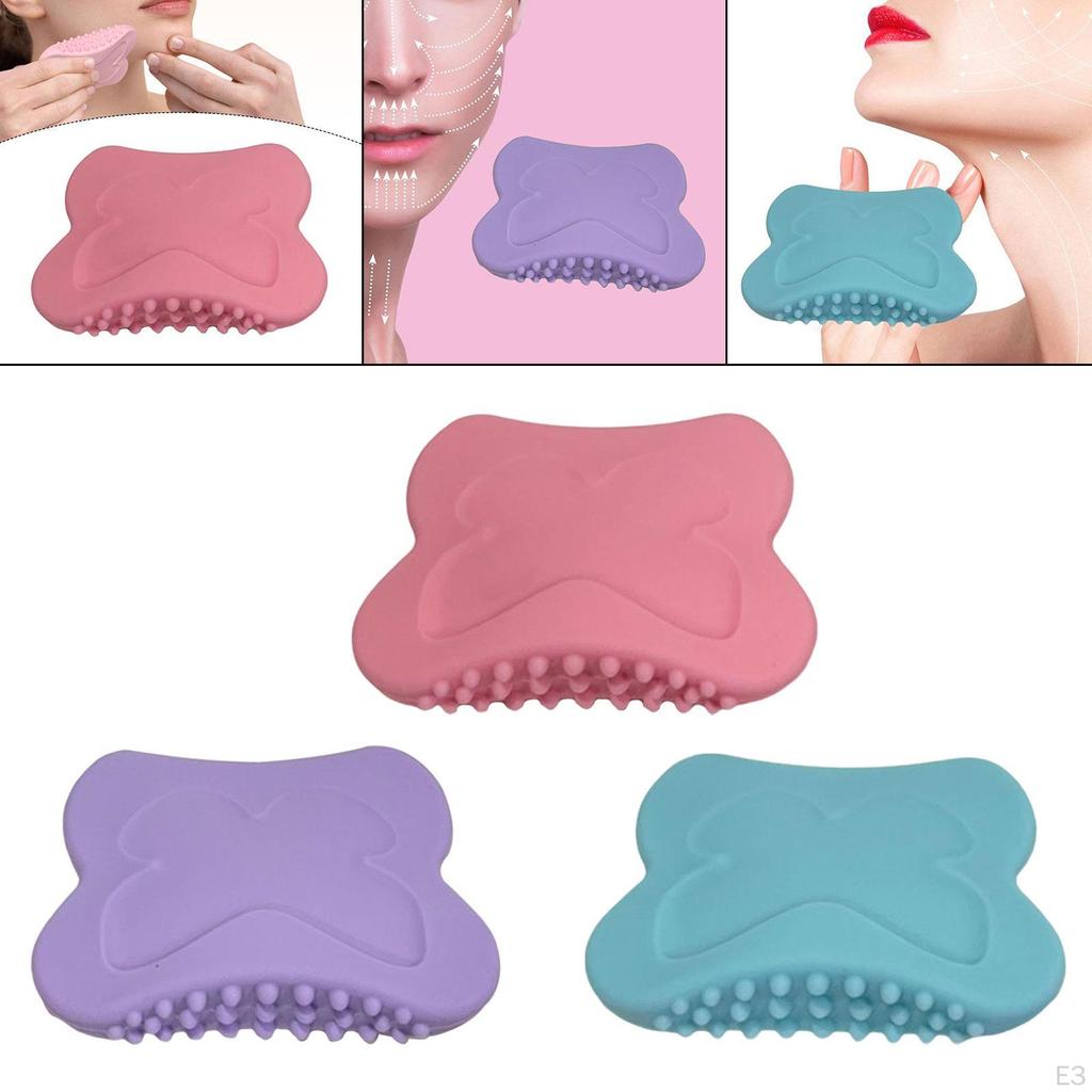 Gua Sha Facial Tool Brush AntiSlip Portable Versatile Comb Lightweight Manual Massage Silicone