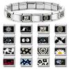 Orginal Charms Link Italian Stainless Steel 9mm Women Man Bangles Personalized Bracelets Hand Chain DIY Trendy Jewelry Making