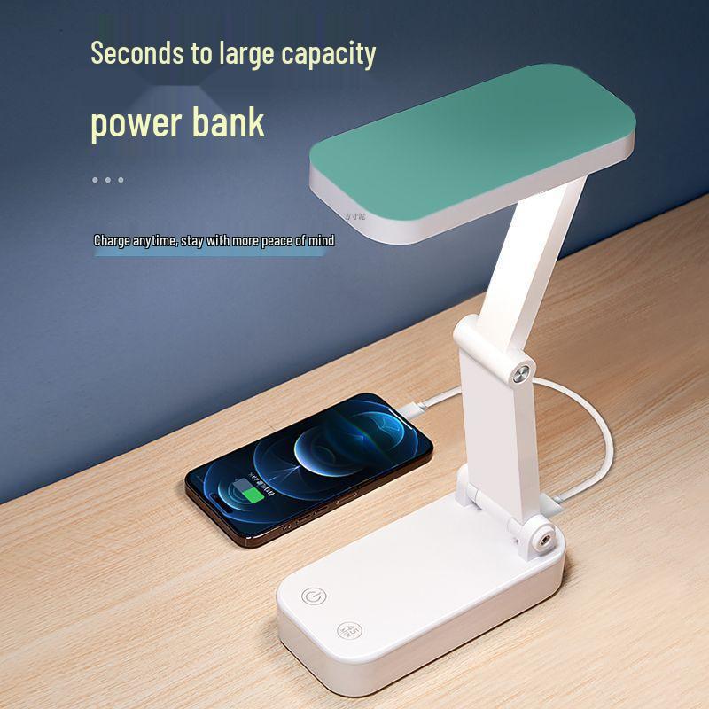 Rechargeable Foldable Table Lamp for Student Dorms - Portable, Adjustable, Ideal for Studying and Reading