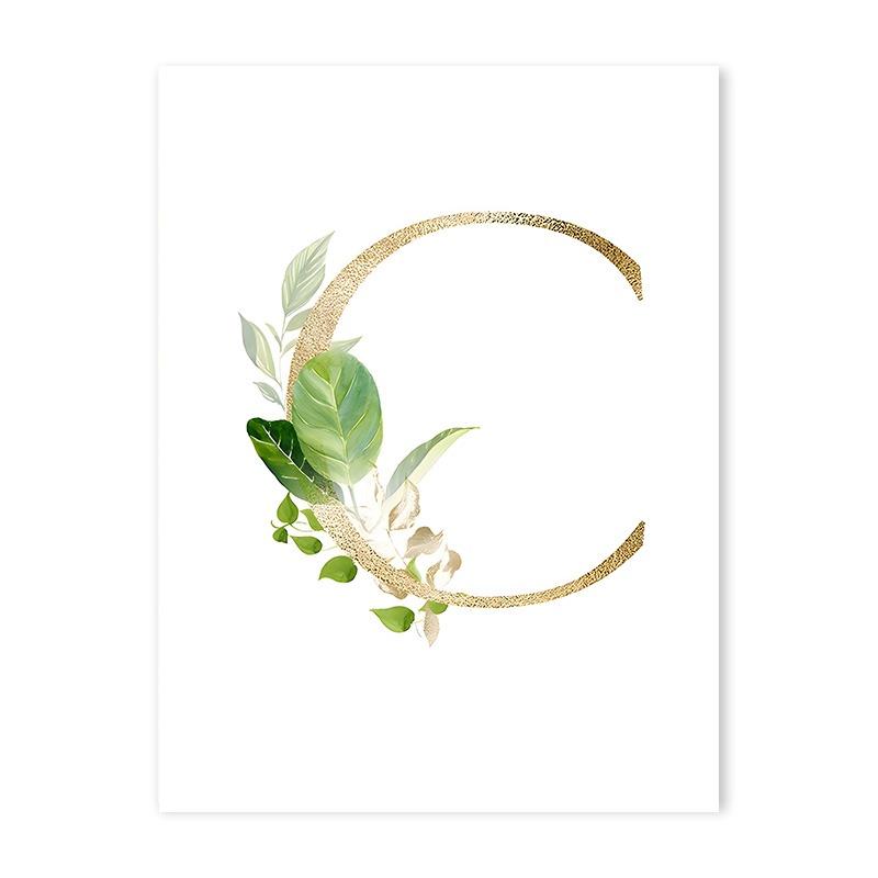 

Gold Kids Name Poster Jungle Animals Tiger Lion Baby Bedroom Decorative Canvas Painting Nursery picture for Wall Art Home Decor 21cm×30cm NoFrame