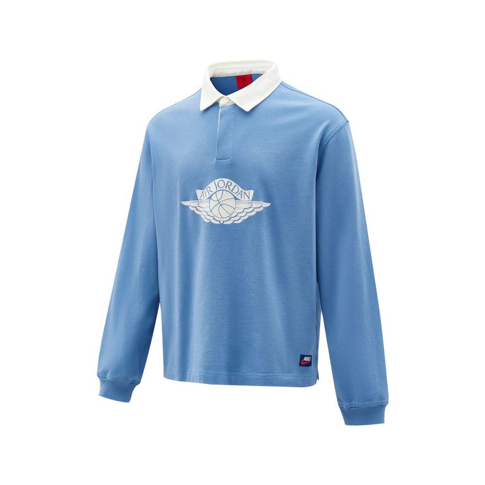 Jordan Como M J Fl T Ess Camiseta de Rugby Bloque de Color Jersey Manga Larga Camisa Polo Hombre tops IM9149-489