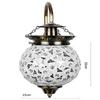 Ball Shaped Crystal Decorated Glass Wall Lamp for Living & Home Decoration Turkish Lamp (Multicolour, Bulb Not Included)