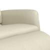 Recliner Chair with Footrest Cream Faux Leather