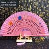 Double-Sided Easy-Open Folding Fan, Group Performance Fan, Retro Fan for Show, Dancing, Bright Red Model Dance Fan, Chinese Style