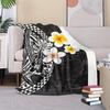 Hawaii orchid flower patterns Blanket for Sofa Bed Travel Camping Living Room Office Conditioning Blanket for All Seasons Gifts