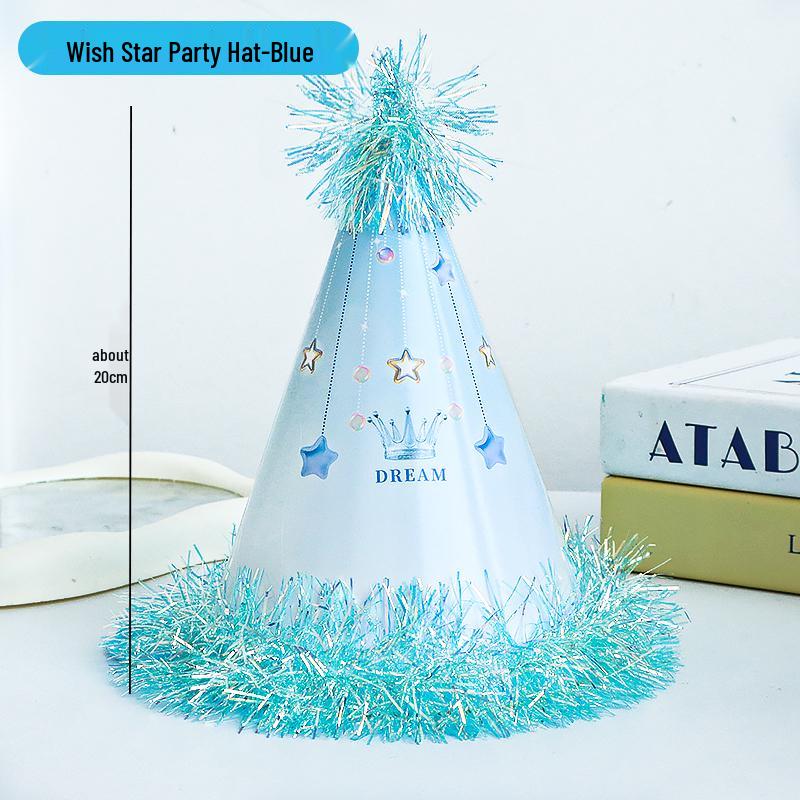 Creative Birthday Cake Pom-Pom Party Hat for Kids & Adults