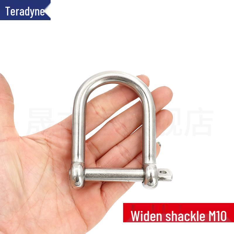 Stainless Steel Wide-Mouth U-Shaped Detachable Shackle Hook Keyring