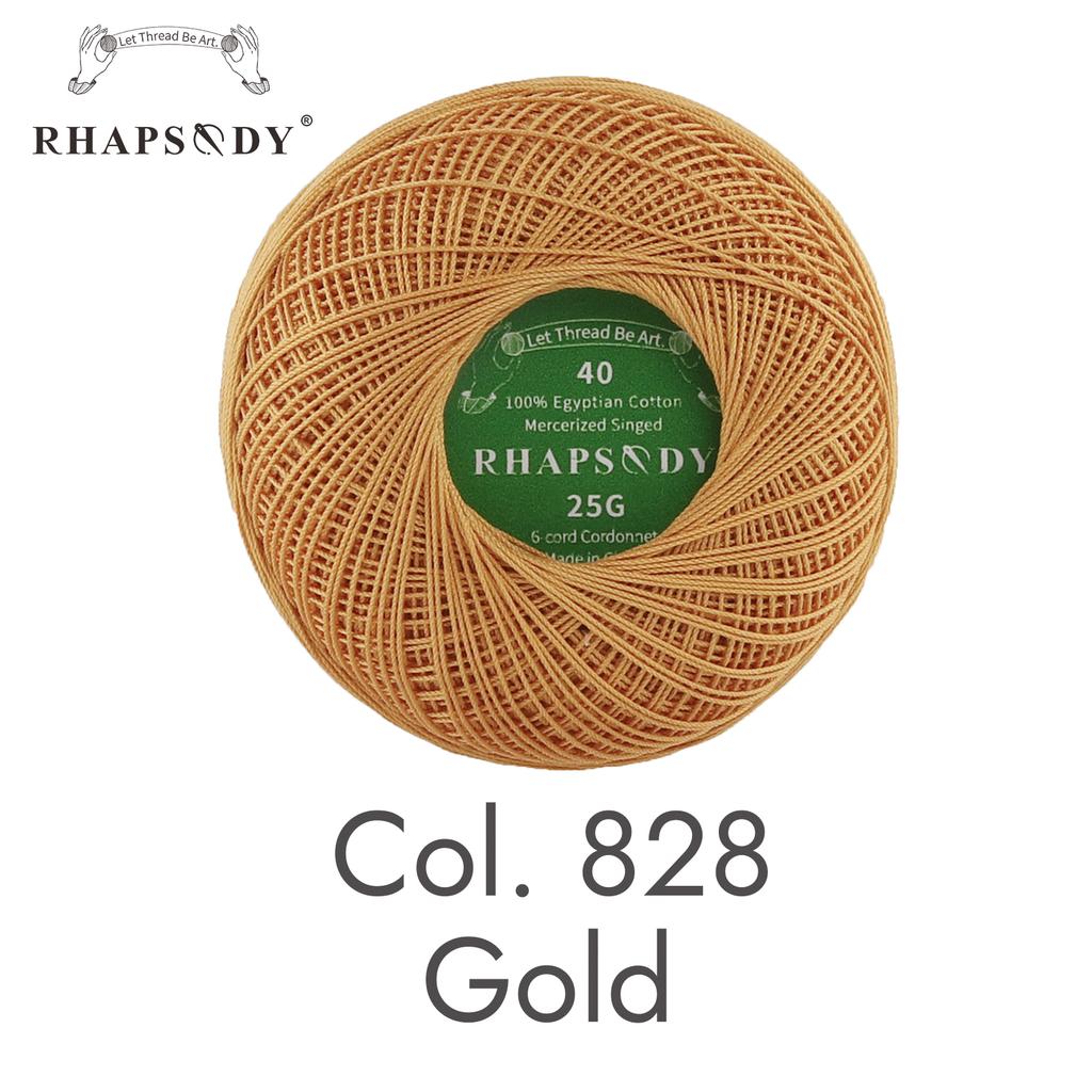 Rhapsody Premium Cotton Crochet Thread Size 40 for Tatting Needlepoint Knitting Bobbin Lace Quilting Sewing Mercerized