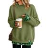 Women's Casual Printed Long Sleeve Oversized Two Piece Look Sweatshirt for Everyday Wear