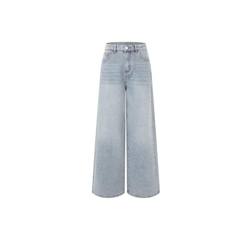 

Elva Island Women s High-Waist Wide-Leg Denim Pants XL