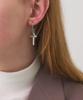 Bassclef Cross Earrings Surgical Steel Clef Cross A Ear