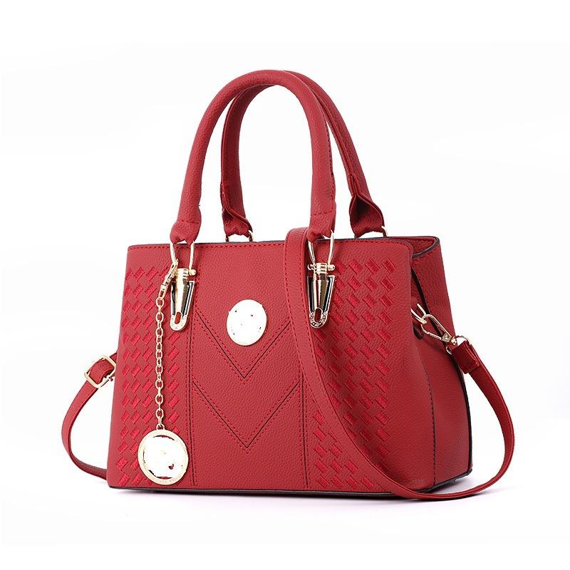 Ladies Bag Korean Embroidery Fashion Simple Portable Large Bag Shoulder Bag Messenger Bag Characteristic Mother Bag